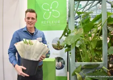 Erik with their Refleur concept. The sustainable concept of the Floral Trade Group with which they took 3rd place at the Greenovation Award.